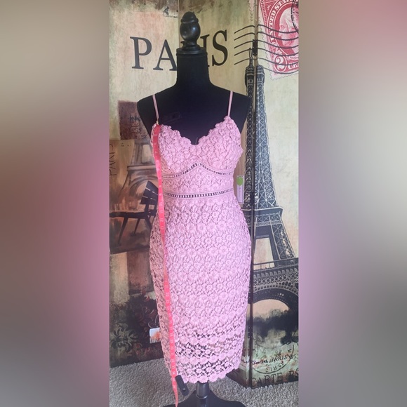 Premier Amour Blush Midi dress-Size 2 - Picture 5 of 6